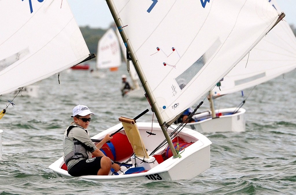 Alastair Gifford from New Zealand finished in second place overall - Australian Optimist National Championships 2012 © Peta Bowden http://www.petaphotographics.com